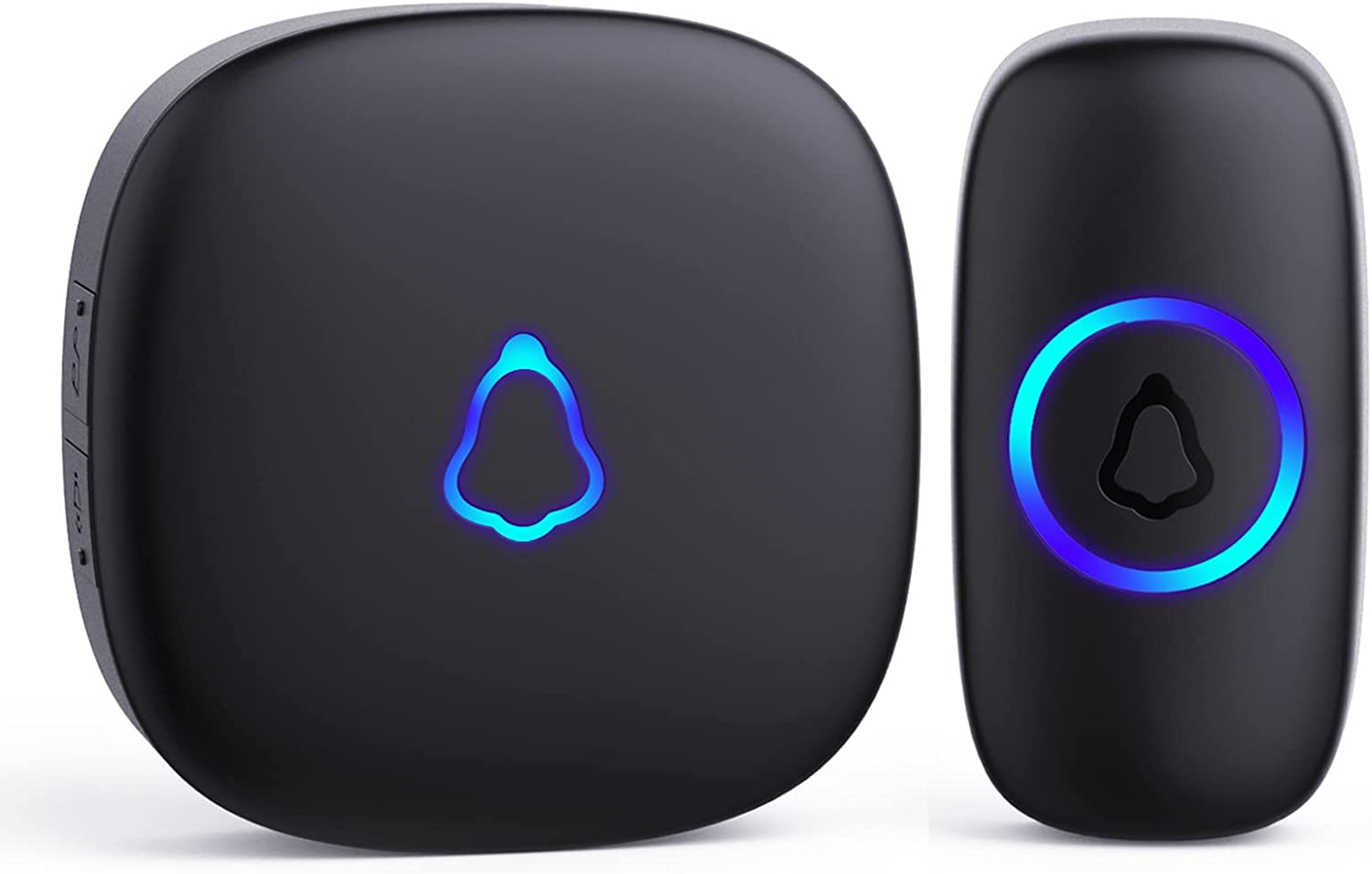 Wireless Doorbell, Easy Installation, Adjustable Volumes, 58 Chimes, 1000Ft Operating Range, LED Indicator, Black