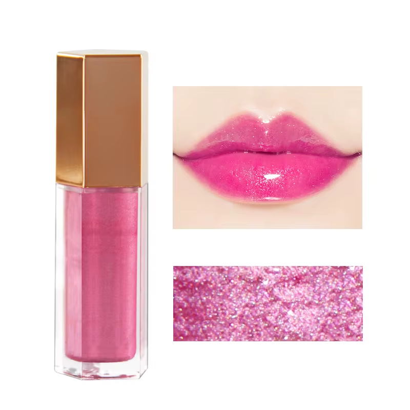 6 Colors Shiny Glitter Long Lasting Glossy Waterproof Lip Gloss
