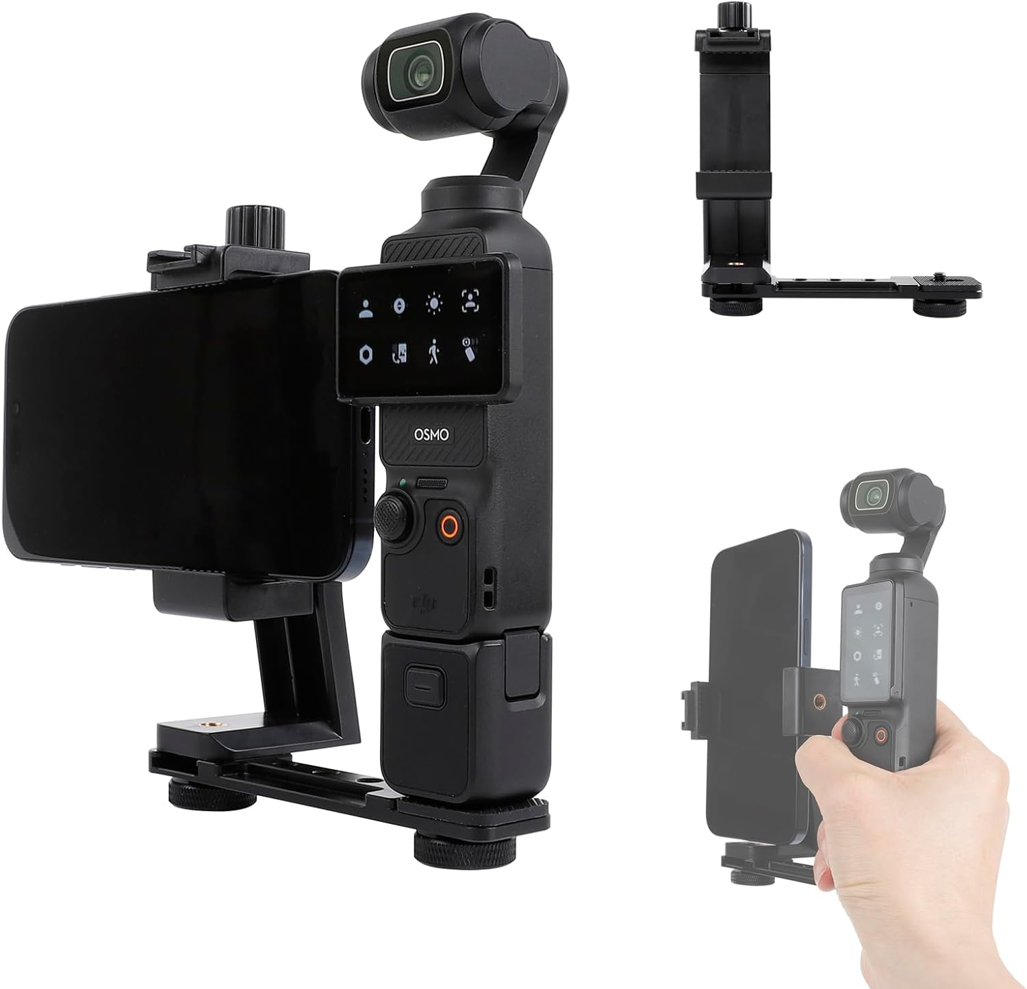 Phone Holder for DJI Osmo Pocket 3, Cell Phone Mount Expansion Accessories with 1/4