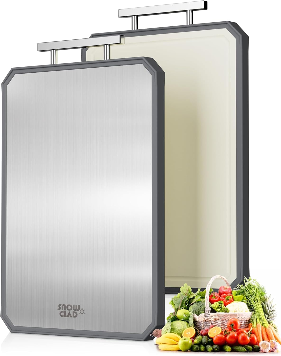 NEW Stainless Steel Cutting Board – Double-Sided Large Kitchen Board, Fast Shipping