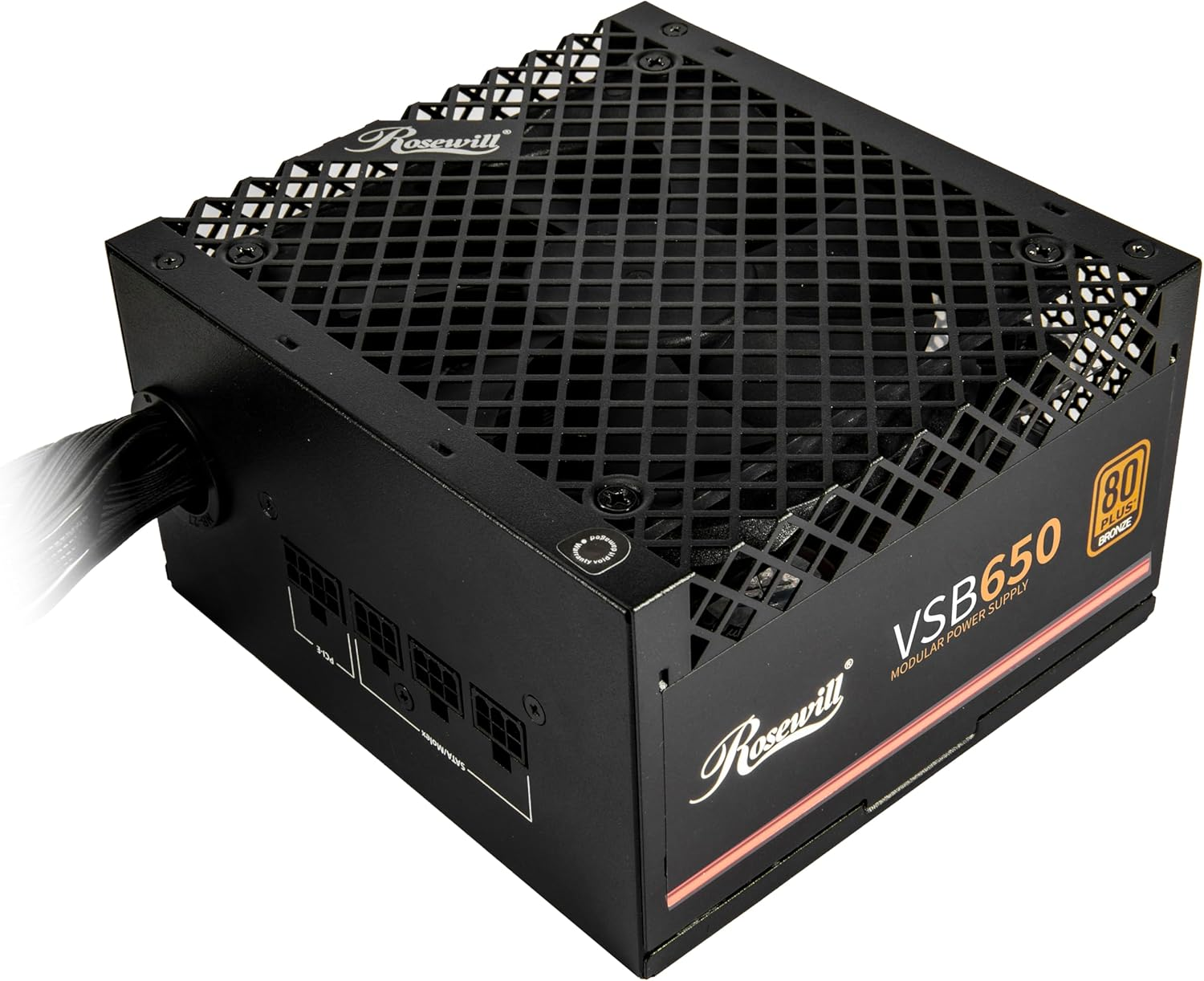 VSB 650W 80+ Bronze, ATX 3.0 & 3.1 Compatible, Semi-Modular Power Supply, Pcie 5.1 12V-2X6 Connector, 105°C/221°F Japanese Capacitor, 120Mm ICB Silent Fan - 5 Year Warranty