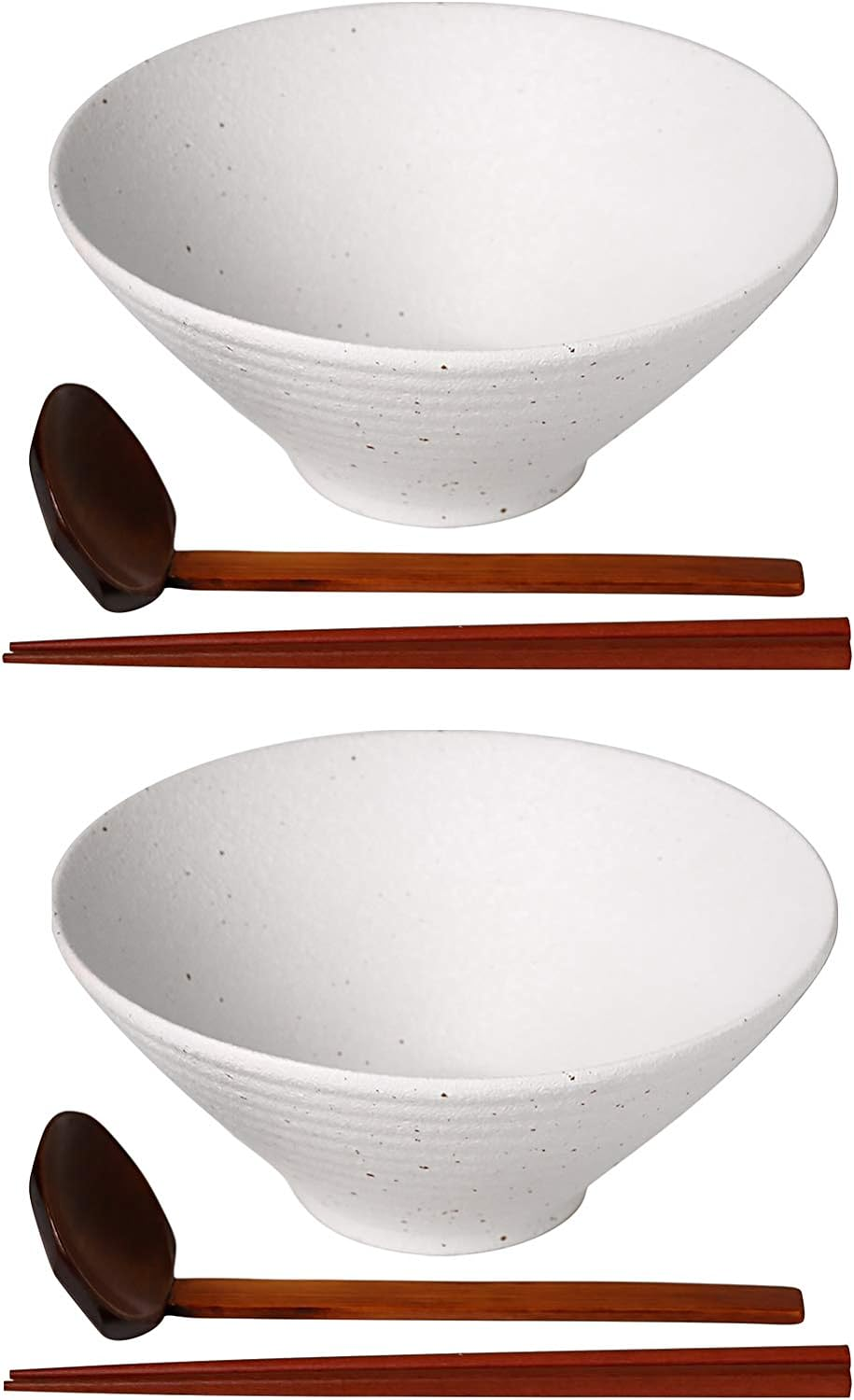 Kanwone Ceramic Japanese Ramen Bowl Set, Soup Bowls - 60 Ounce, with Matching... - Picture 3 of 14