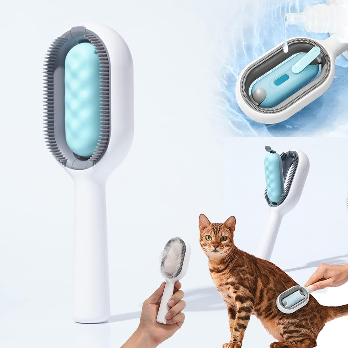 LogFaadCoi Cat and Dog Brush for Shedding, Pet Grooming Self Cleaning Slicker... - Picture 2 of 14