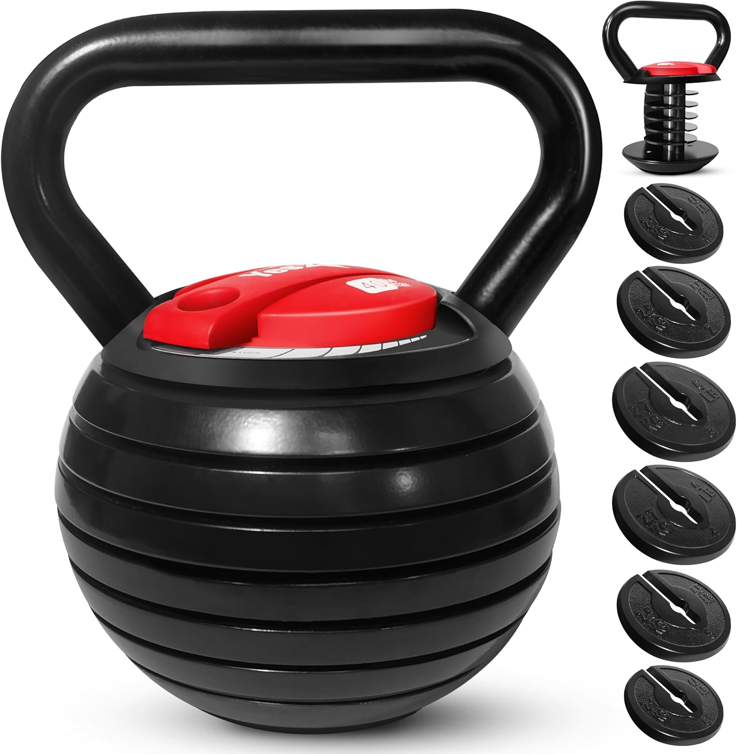 Kettlebell Ghisa 40 Libbre (18.1 Kg) Per Allenamento Casa – Impugnatura Comfortevole