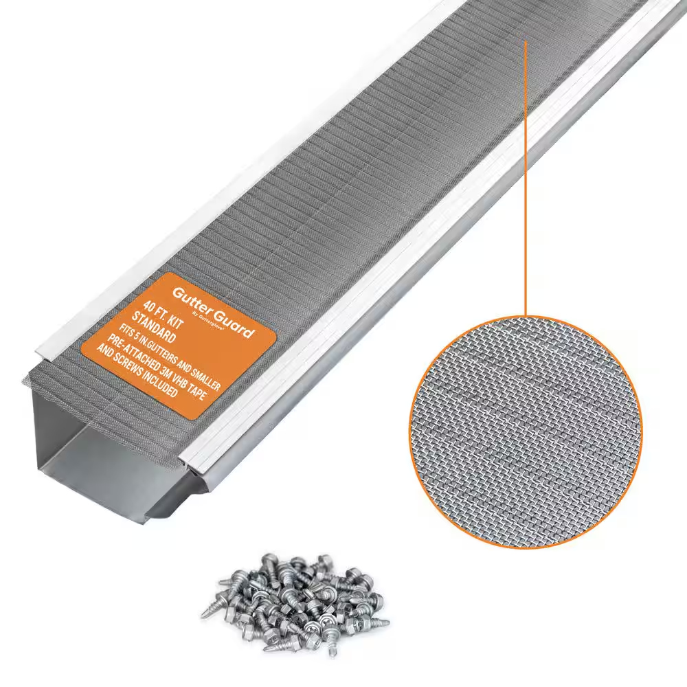 4 ft. l x 5 in. W Stainless Steel Micro-Mesh Gutter Guard (10-pack) Filter New