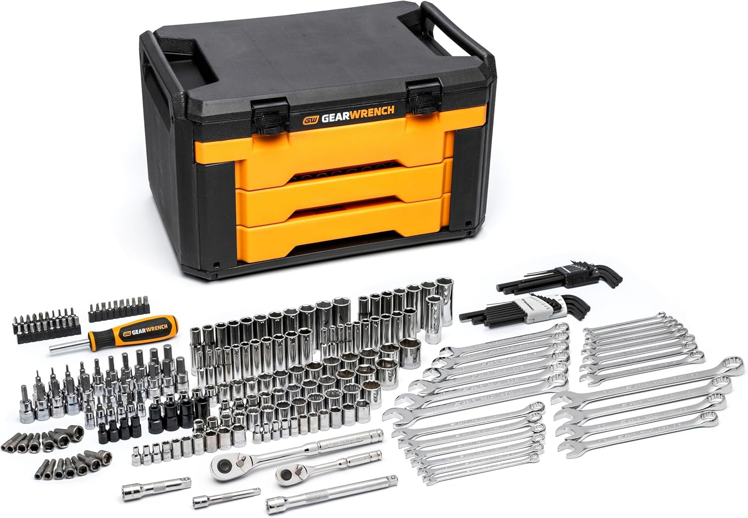 GEARWRENCH 232 Piece 72T 6 & 12 Pt Sae/Mm Mechanics Tool Set | GW72LLCBMTS