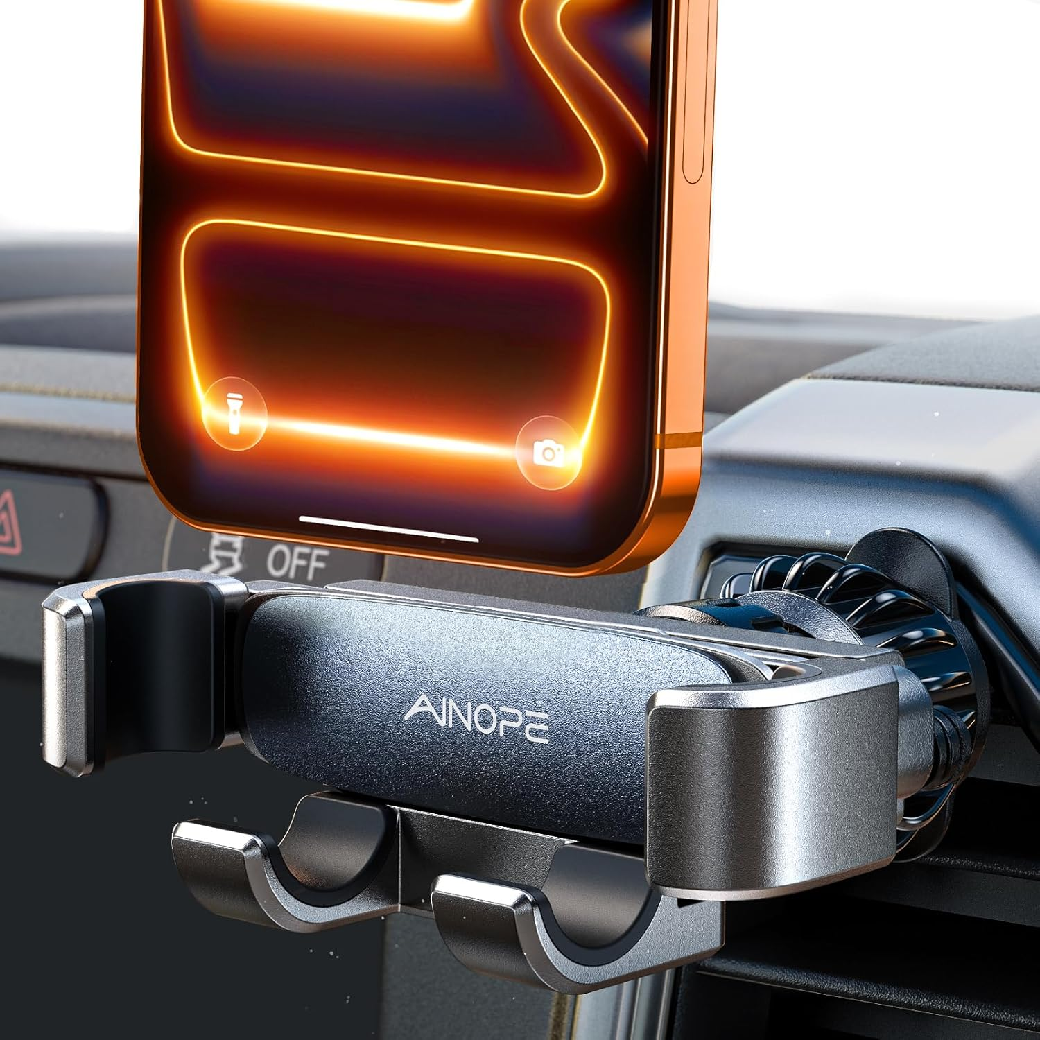 Car Vent Phone Mount Holder for iPhone 17 Pro Max Car Mount [Slide Design] Air Vent Phone Holders for Your Car [Top Clamp] Car Interior Accessories for iPhone Air 17 Pro Max 16 15 Samsung S25