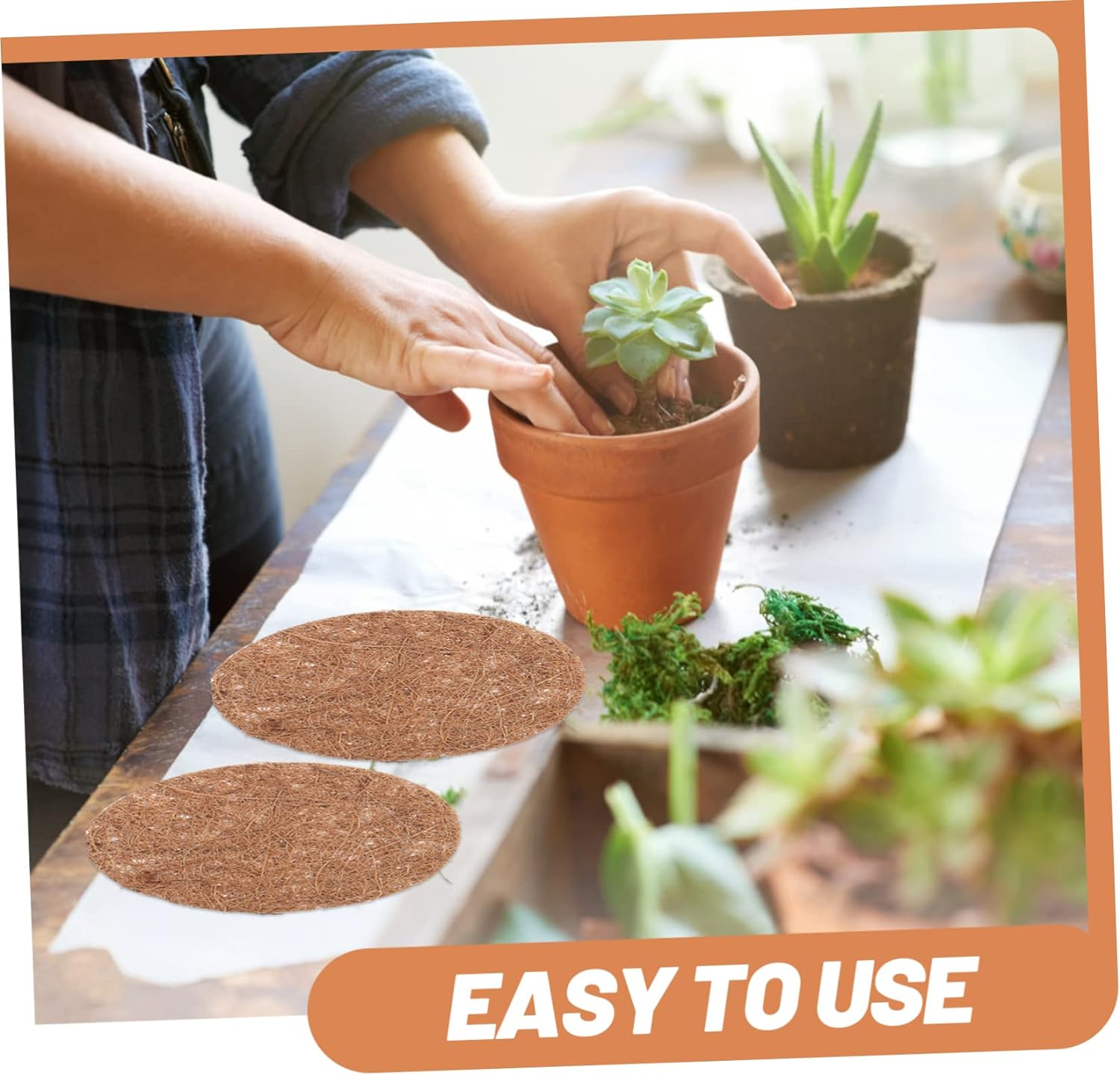 CIYODO 12Pcs Coco Coir Liner for Hanging Baskets Natural Coconut Fiber Basket... - Picture 4 of 12