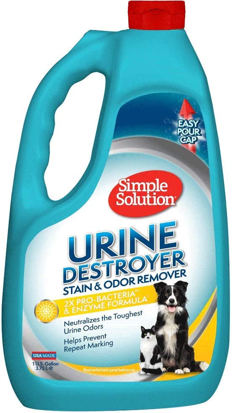 Urine Destroyer for Pets, Strong Odor, Enzyme Pet Odor Eliminator for Home, Floor Cleaner, Stain Remover for Cats & Dog Pee, Cat Urine Destroyer, Carpet Cleaner Spray, 1 Gallon