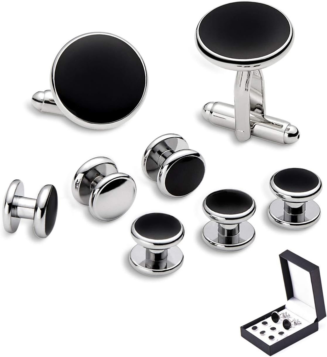 316L Stainless Steel Cufflinks Shirt Studs Business Wedding Gifts for Men