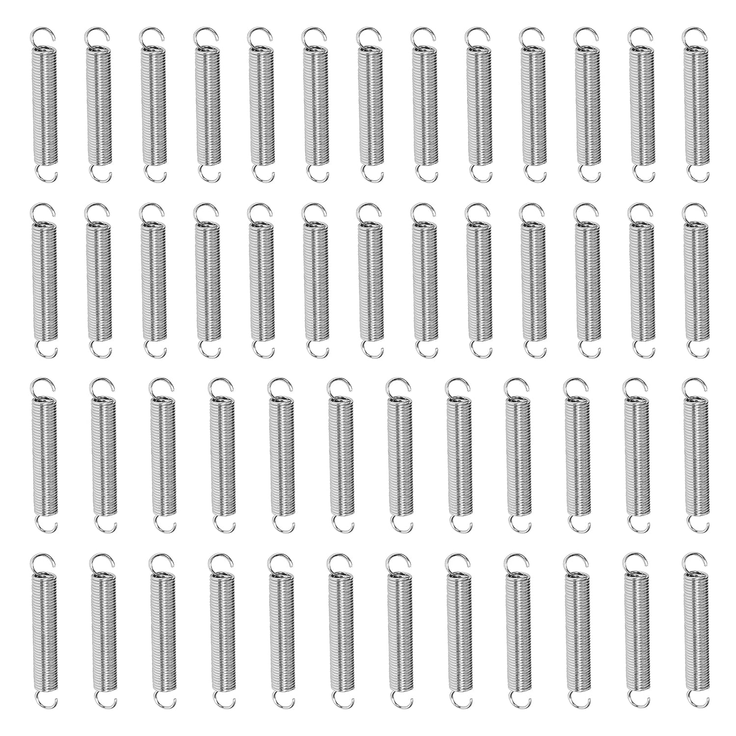 50PCS Extension Spring - Stainless Steel Extension Springs with Hook Ends - 1/4