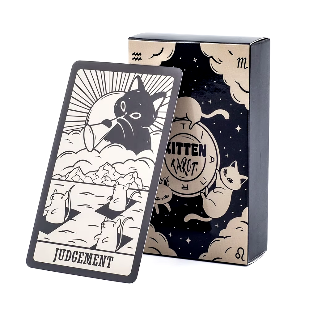 78 Card Deck Kitten Tarot Oracle Card Fate Divination Leisure Entertainment Family Gatherings Tarot Card Game