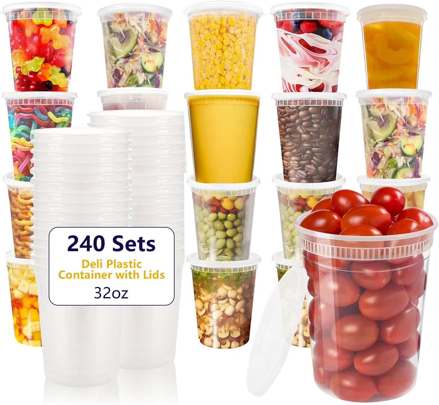 36-Pack 32 oz Plastic Deli Food Containers with Lids plastic soup containers ... - Picture 20 of 20