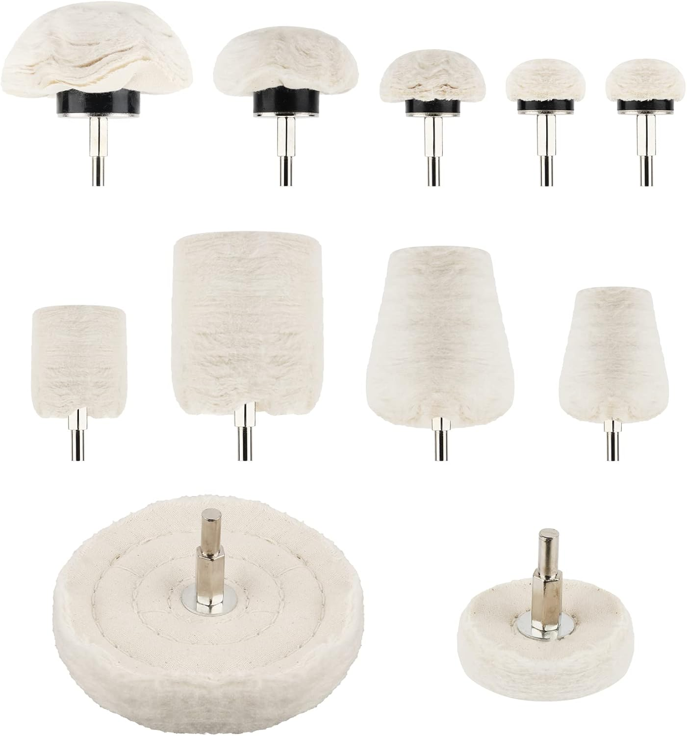 11Pcs Buffing Wheel for Drill, Polishing Ball for Drill with 0.25