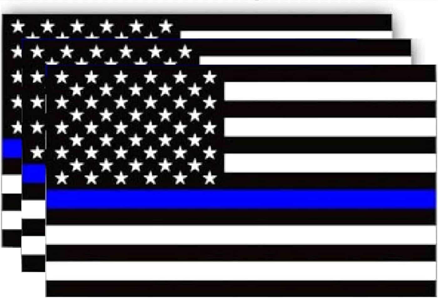 Paquete de 3 pegatinas de la bandera estadounidense de 5x3 para coches, camiones