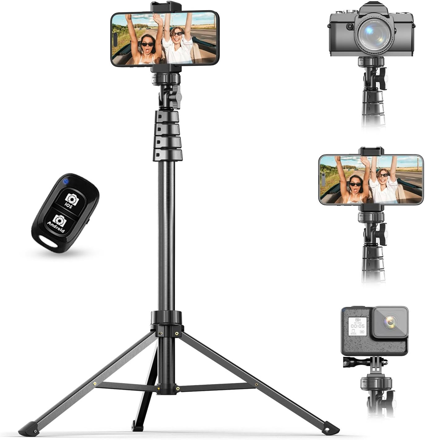 UBeesize Selfie Stick Tripod, 62