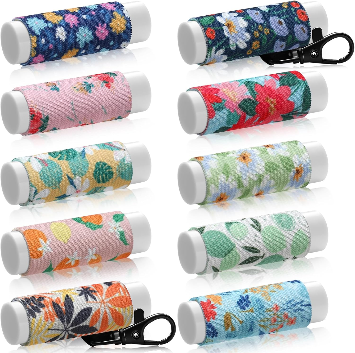 10 Pack Lip Balm Holder Keychain Compact Clip On lipstick Holder Lip Gloss Ho... - Picture 11 of 17