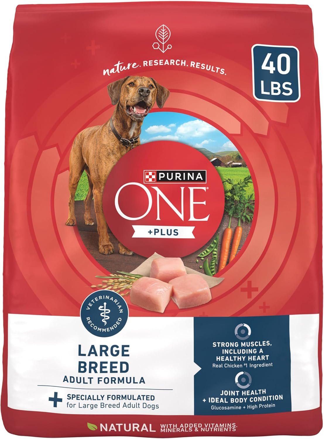 Purina ONE plus Large Breed Adult Dog Food Dry Formula - 40 Lb. Bag