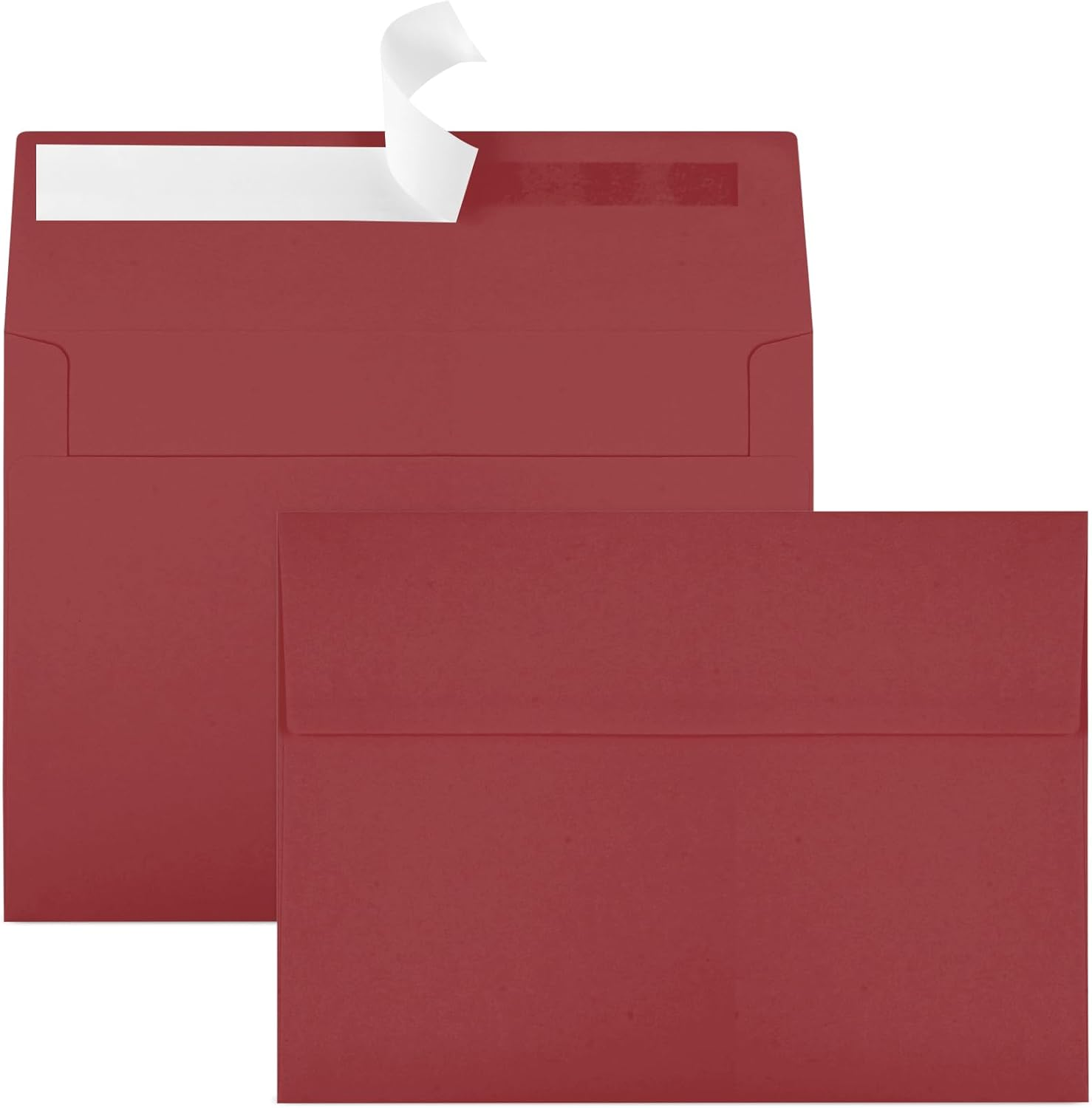 50 Packs Wine Red 5x7 Envelopes 5x7, Deep Red Color A7 Envelopes, Burgundy Invitations, Photos, Greeting Cards, Mailing