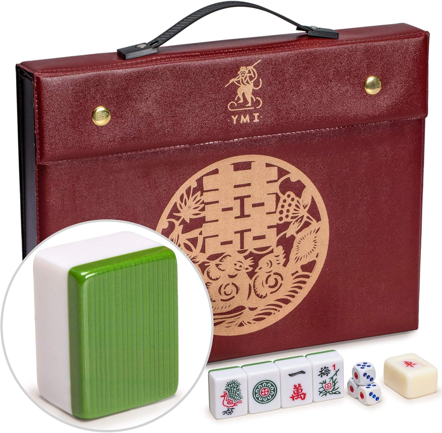Chinese Mahjong Set – Rouge Heritage – 146 Medium Tiles, Professional Set for Chinese-Style Play [中式麻將 專業套裝]