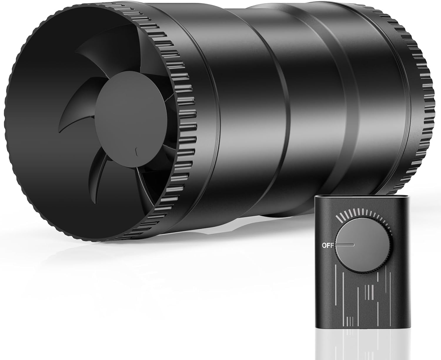 4 Inch Inline Duct Fan with Upgrade Controller - 130 CFM Airflow with 6W Ultra-Low Power and Low Noise