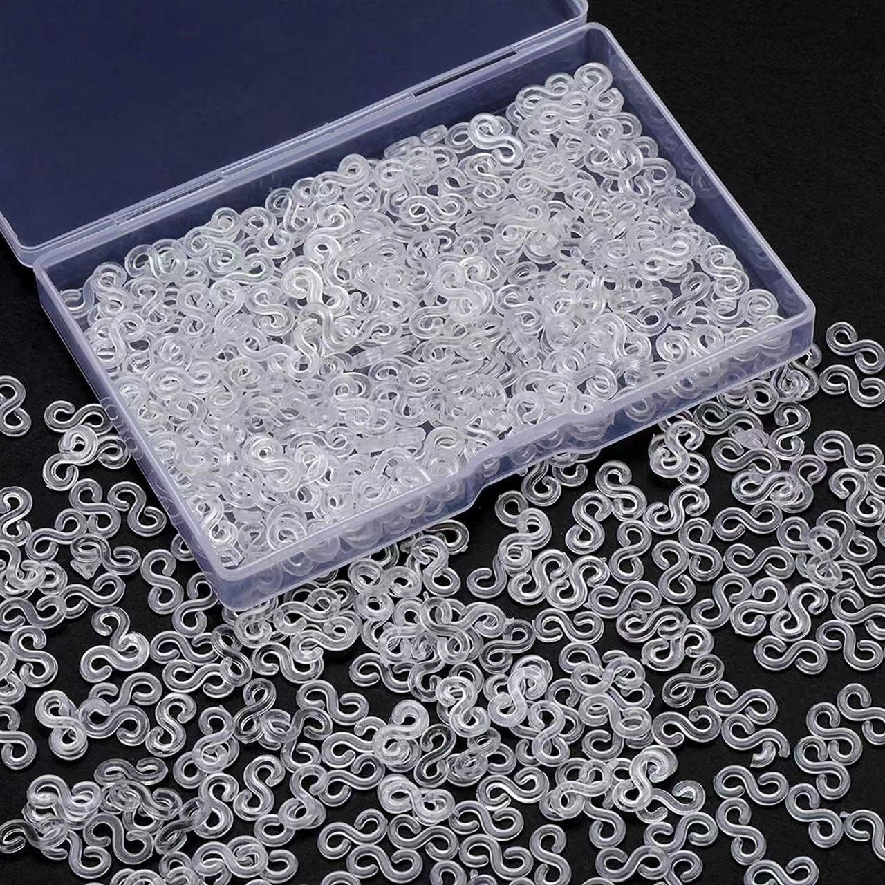 500 Pieces S Clips Rubber Band Clips Plastic Connectors Refills Kit Clip for ... - Picture 2 of 13