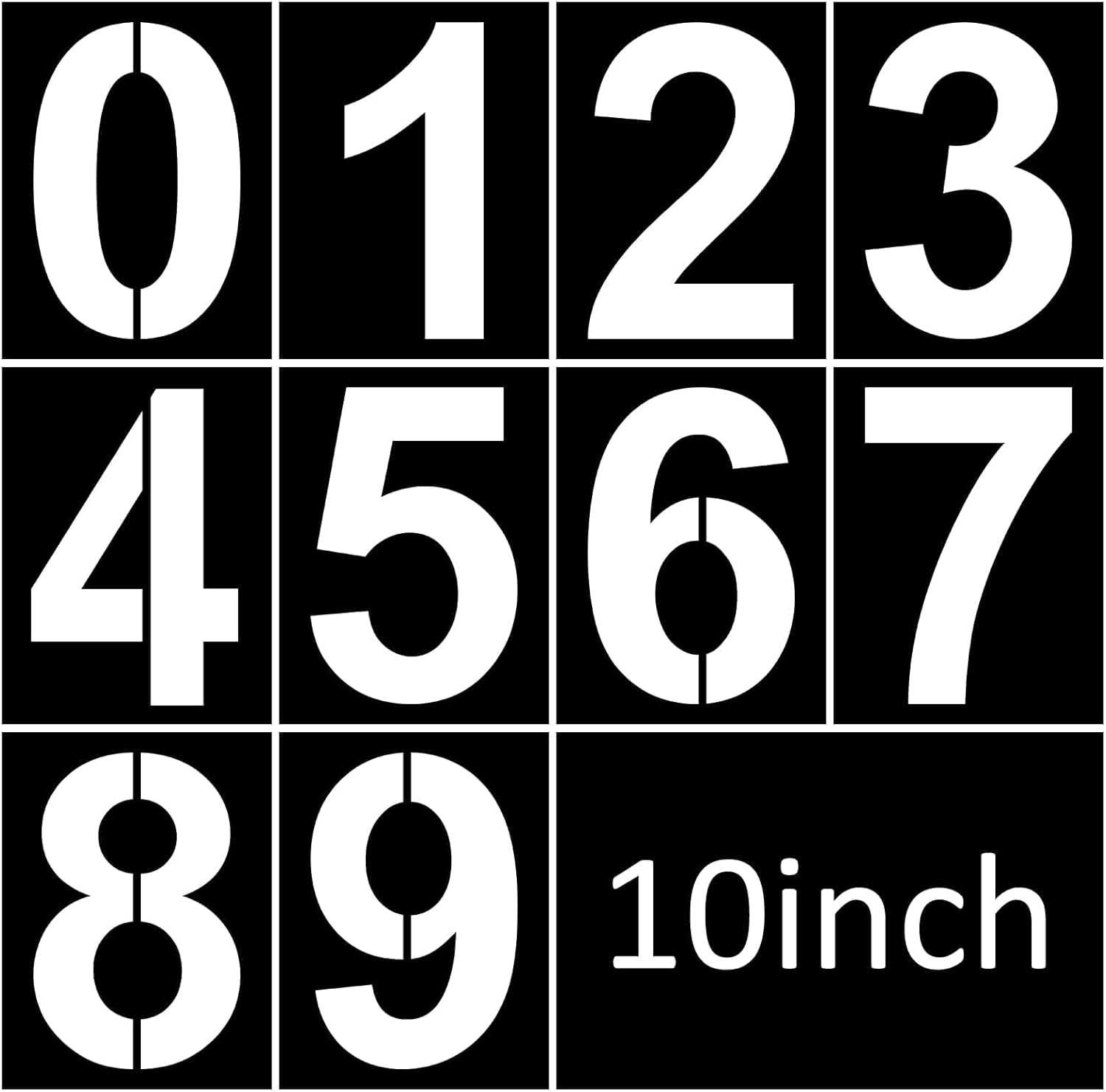 Denylo pro 6 Inch Number Stencils Set Plastic Reusable Digital Templates for ... - Picture 12 of 16