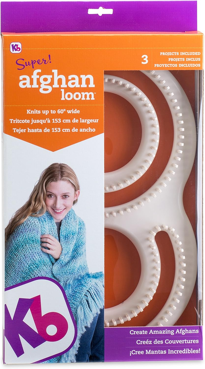 Authentic Knitting Board Afghan Knitting Loom for Blankets, Loom Knitting Blankets, S Shaped Loom