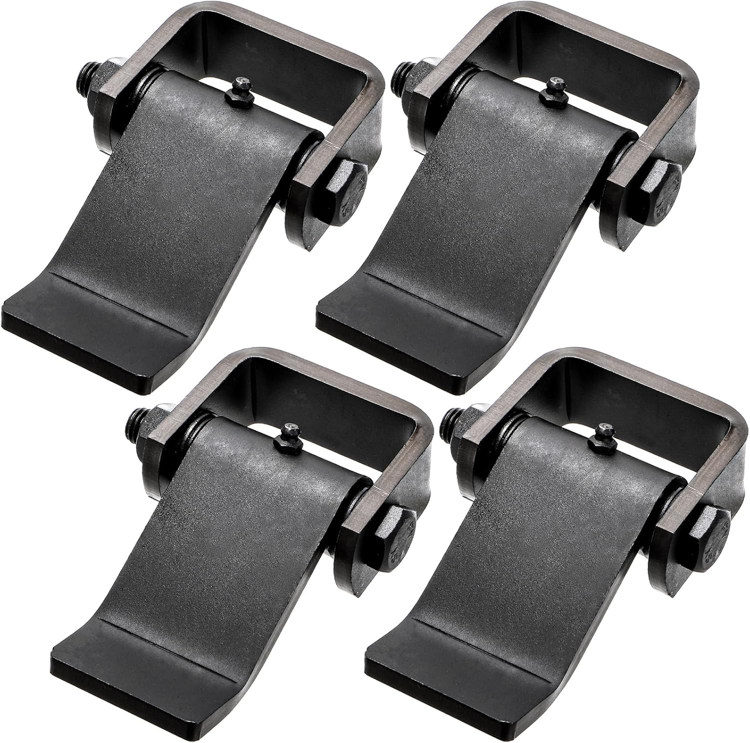 4 Pack Weld on Dump Trailer Hinges for Door Steel Truck Gate Hinge Heavy Duty Trailer Door Hinge Strap Style Short Leaf Greaseable Tailgate Hinge