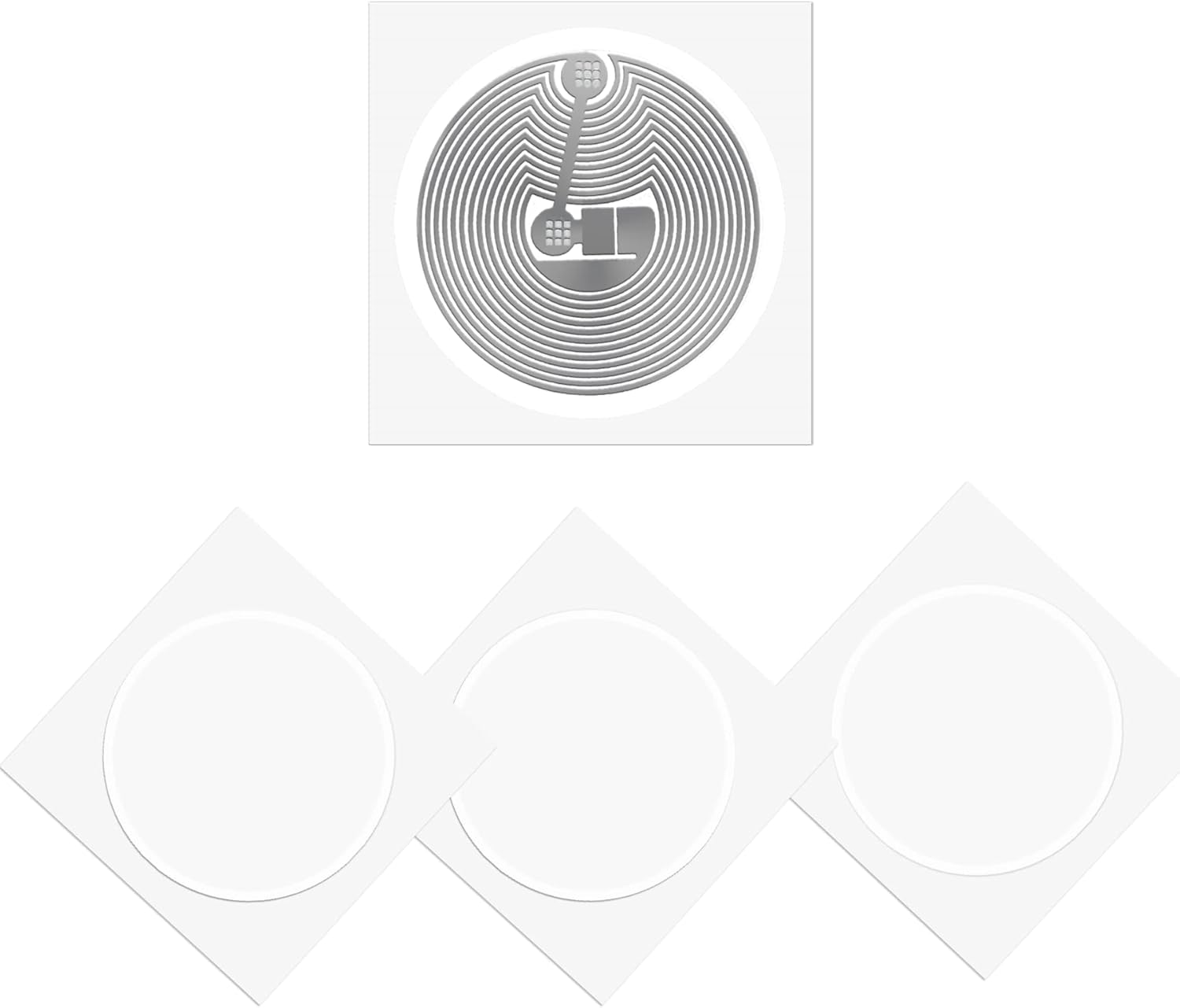 20 PCS BABIQT MIFARE Classic 1K Tags S50 RFID Stickers NFC 25mm Round, White