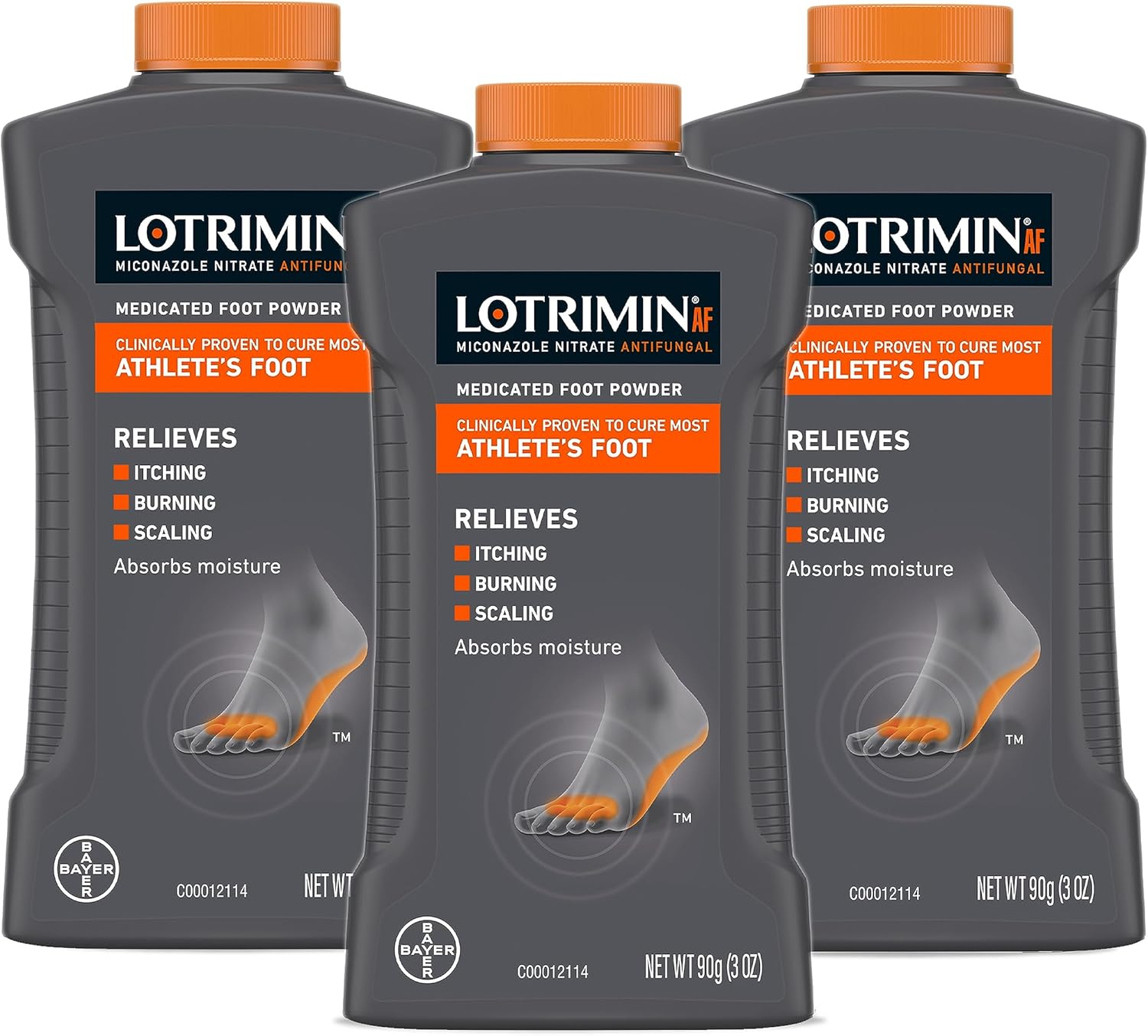 3-Lotrimin AF Athlete'S Foot Antifungal Powder, Miconazole Nitrate 2% Treatment*
