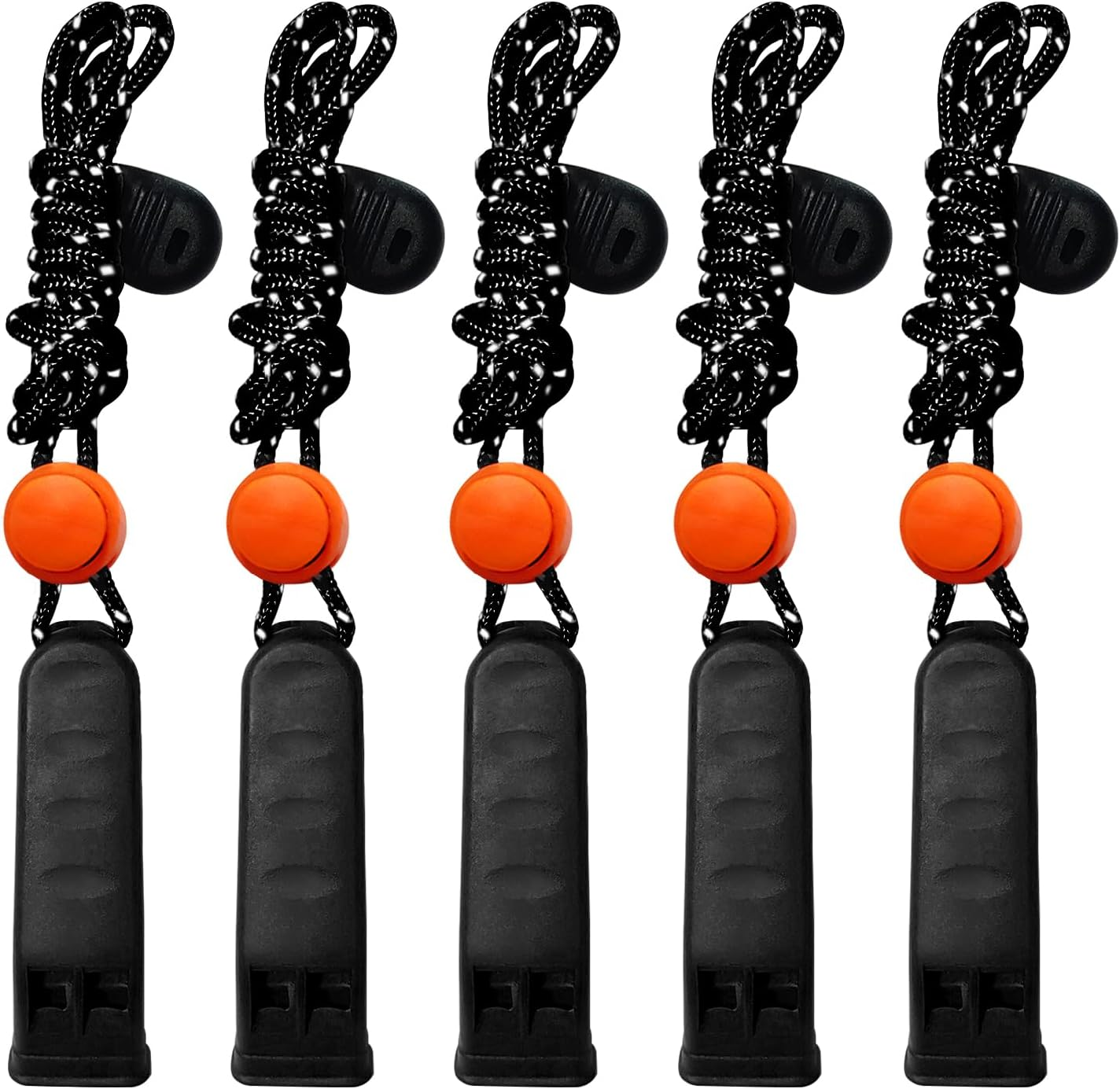 Emergency Whistle, 120db Safety Whistle Survival Shrill Loud for Camping Hiking Hunting Boating Fishing Life Vest Jacket Rescue Signaling Kids Lifeguard 5 Pack