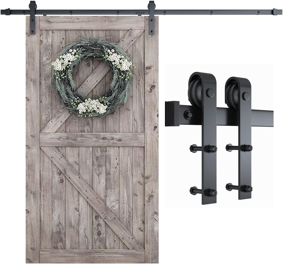 8.2 FT Barn Door Hardware Kit -Fits 48" Wide Door Panel