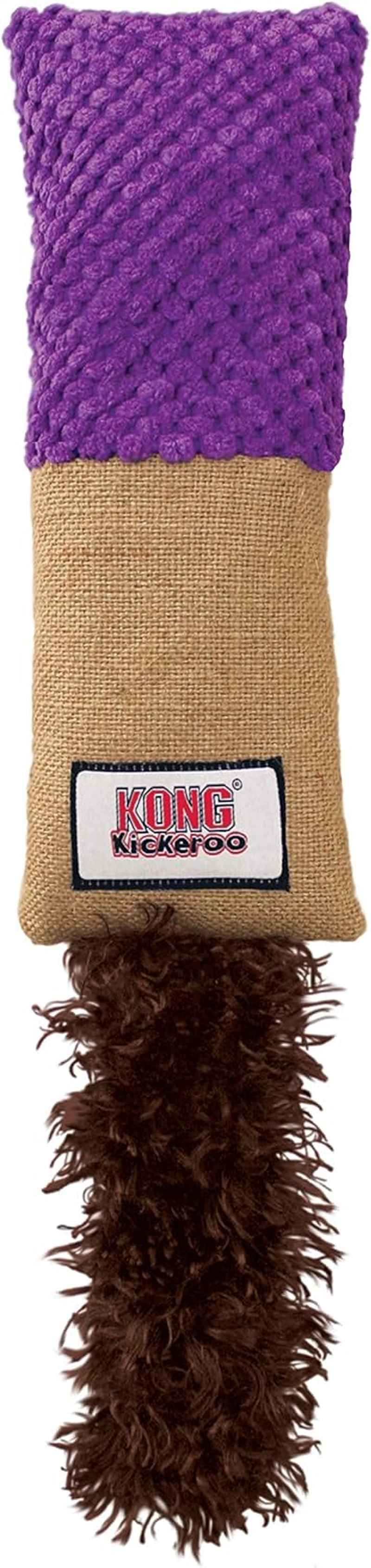 KONG - Kickeroo - Play Enticing Cat Toy, North American Premium Catnip (Colours May Vary) - Cuddler Pattern