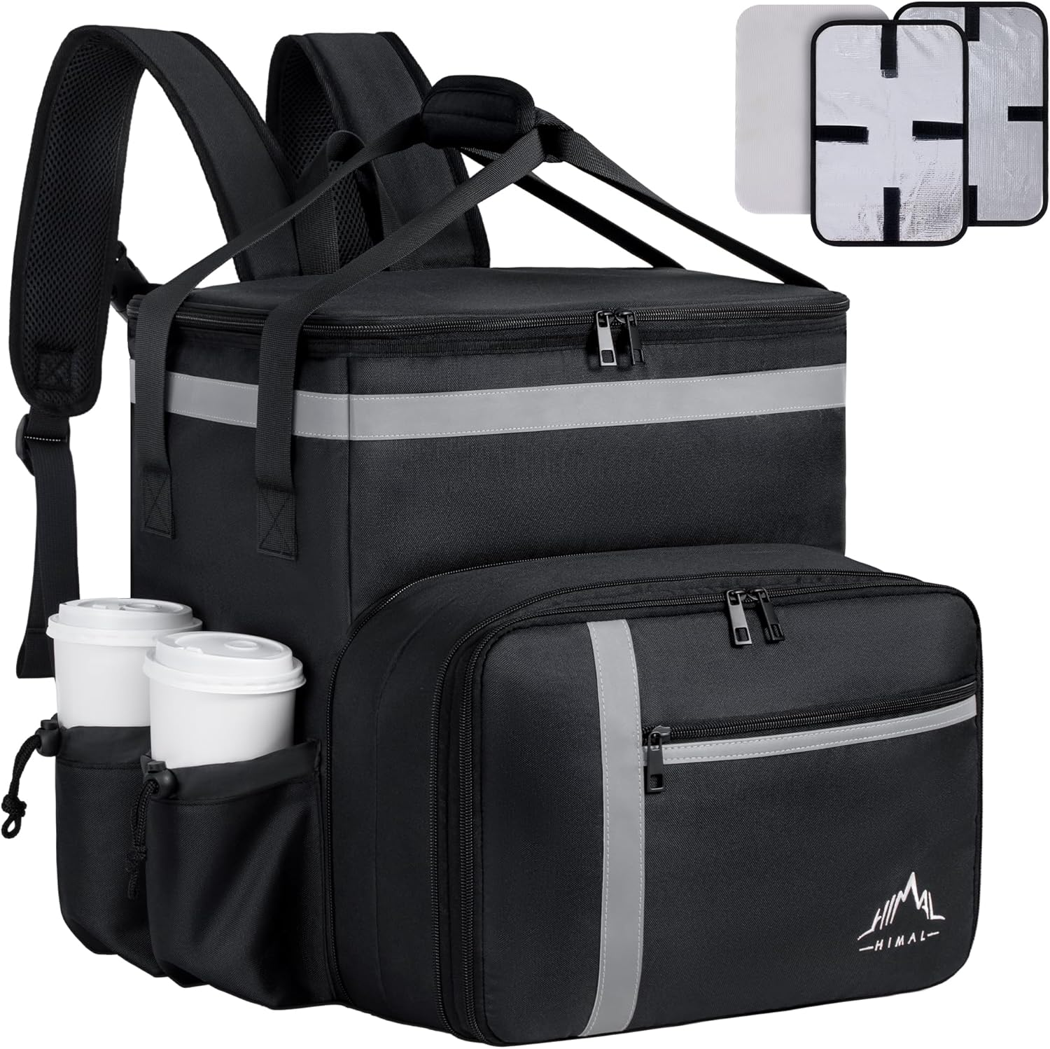 Food Delivery Backpack, Insulated Food Delivery Bags for Takeout Bike