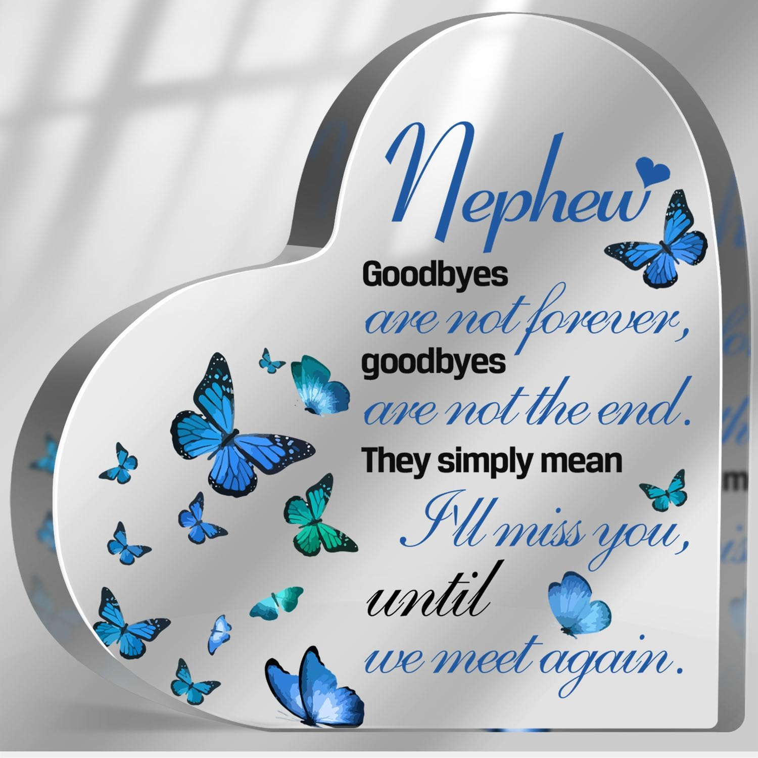 Sympathy Gifts for Loss of Loved One, Memorial Gifts for Loss of Nephew, in Memory of Nephew Plaque, Bereavement Condolences Grief Gifts, Funeral Remembrance Decor Ornament Sign