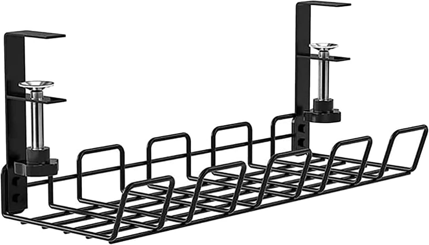 Cable Management Tray Under Desk, As Cord Basket Tray Cable Racks Under Desk Cable Organizer for Wire Management, Sturdy Metal Cable Tray Basket for Office Home Standing Desk