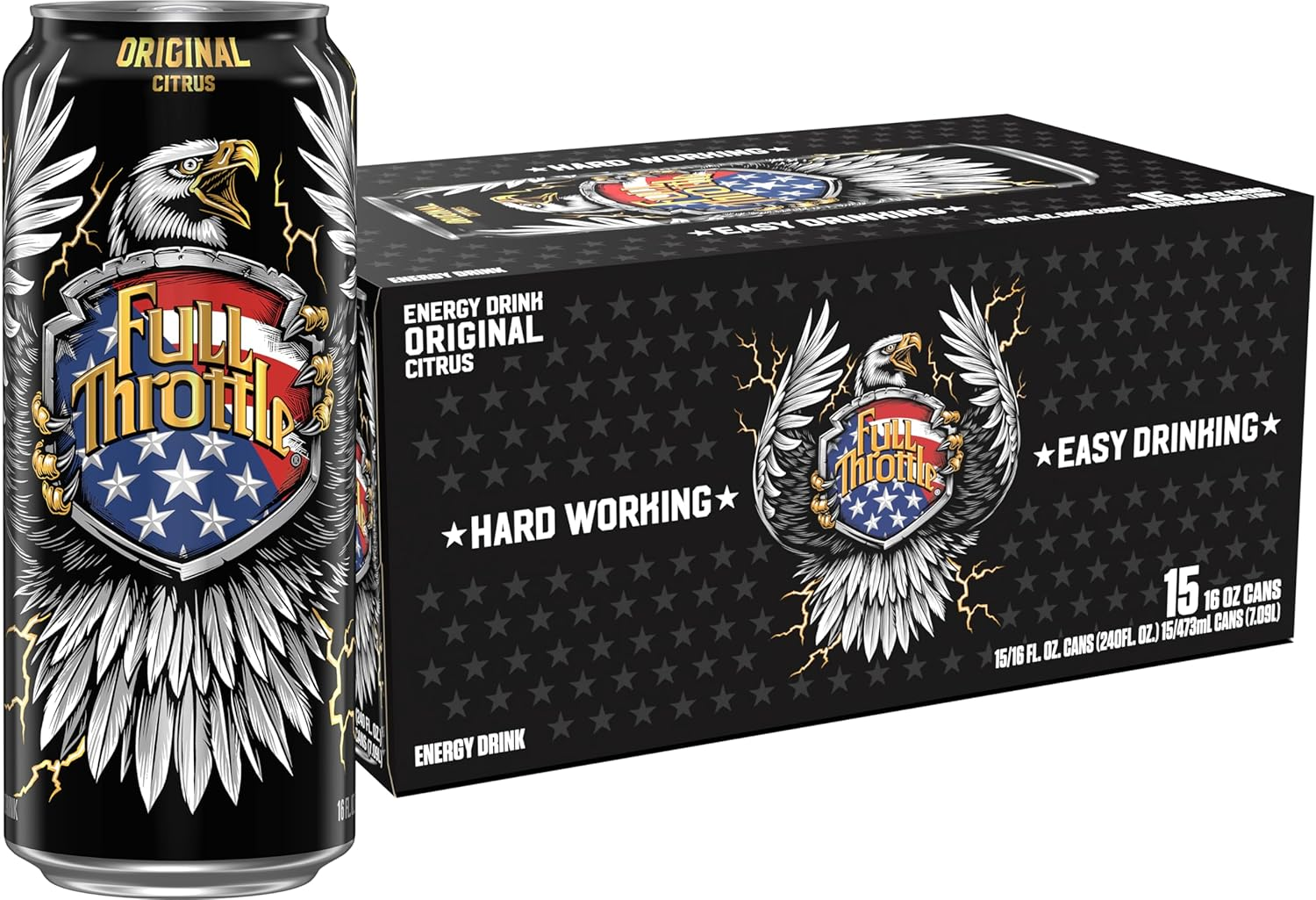 Citrus: Hard-Working Energy Drink. 16 Fl Oz (Pack of 15)