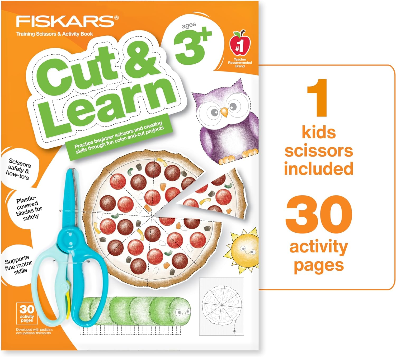 Fiskars Starter Kids Scissors for Kids 2+ (3-Pack) - Small Scissors for Presc... - Picture 13 of 14