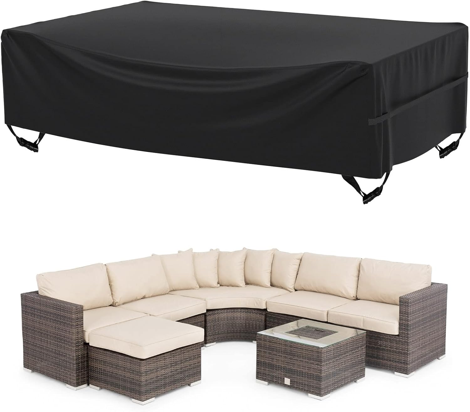 Patio Furniture Cover Outdoor Waterproof Rectangular Patio Table Chair Sofa Set Cover, 128