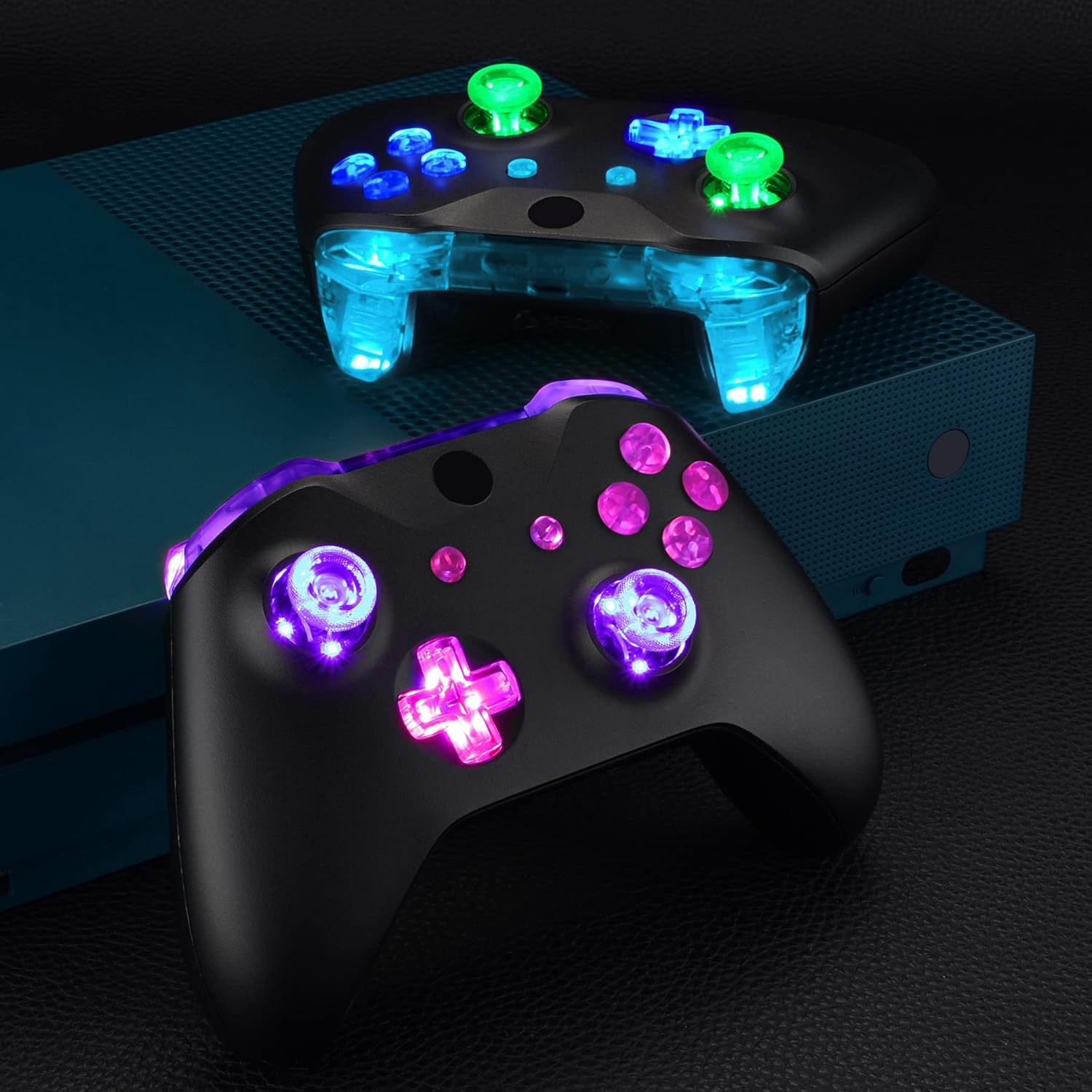 eXtremeRate Multi-Colors Luminated Bumpers Triggers Dpad Thumbsticks Start Ba... - Picture 7 of 14