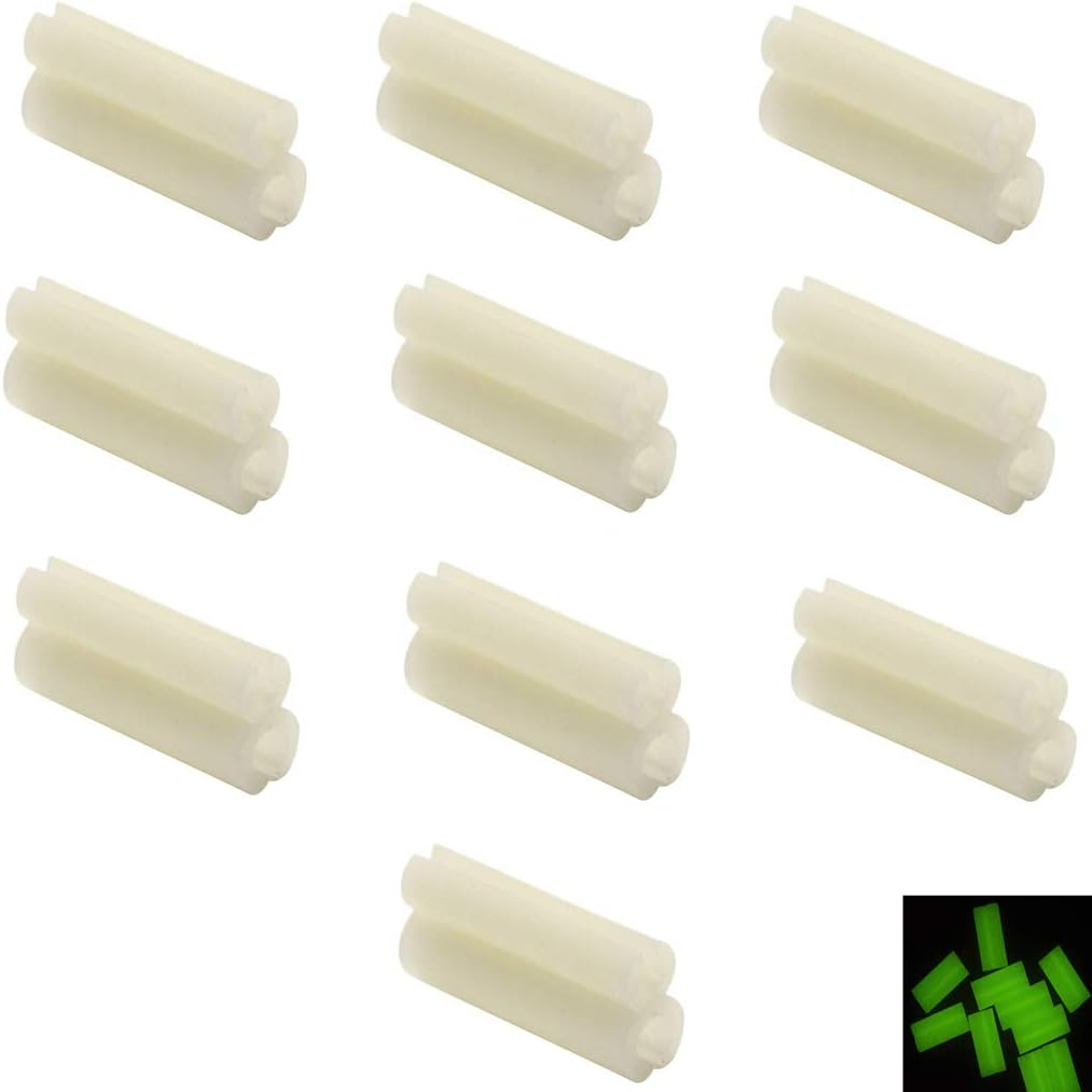 Fishing Rod Glow Stick Holder: 20pcs Mini Light Stick Clip-On Sea Rod Tip for Night Bottom Fishing Equipment