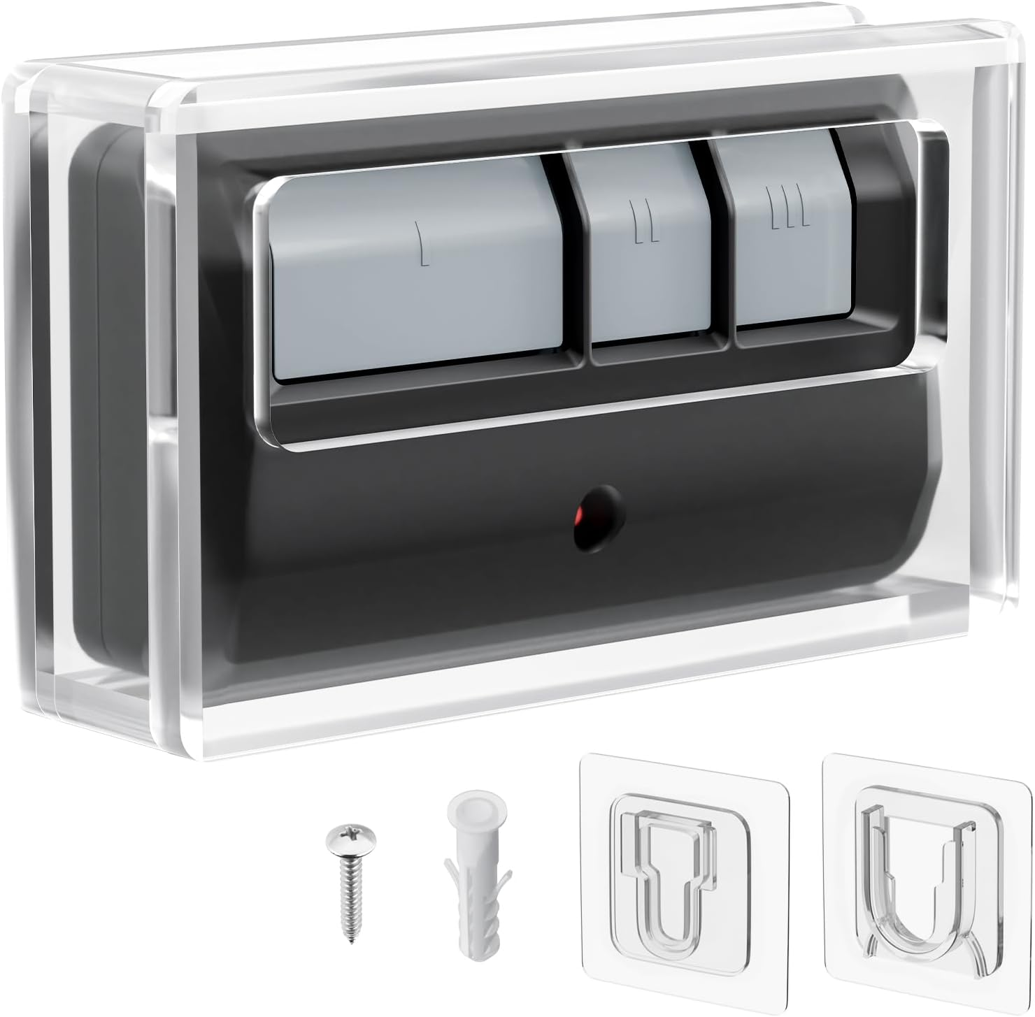 Acrylic Garage Door Opener Holder, Wall Mount Clear Case for Chamberlain Liftmaster Garage/Gate Door Opener Remote, Universal 893LM 893Max 971Lm，Case Only