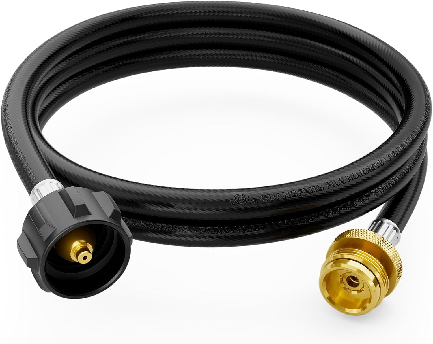 6 Feet Propane Adapter Hose, 1lb to 20lb Adapter Converts 1lb Appliances to 5-40lb Tanks, Gas Hose for Weber Q, Coleman Grill, Buddy Heaters and More