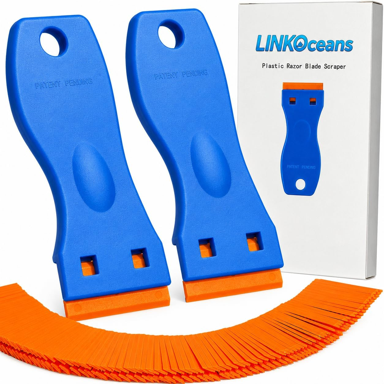 raspador hoja afeitar plastico 2 pack 100 cuchillas de estuche almacenamiento