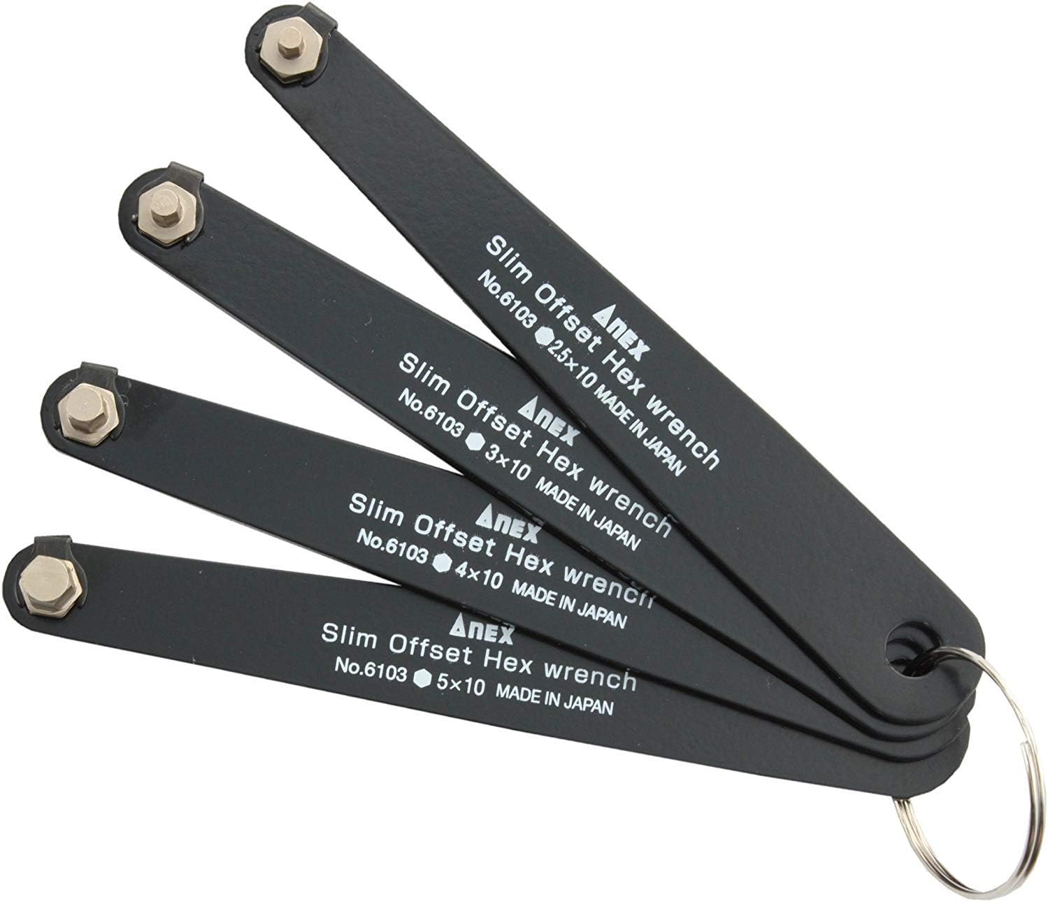 ANEX Ultra Low Profile Offset Allen Wrench Set 4 Piece, 90 Degree
