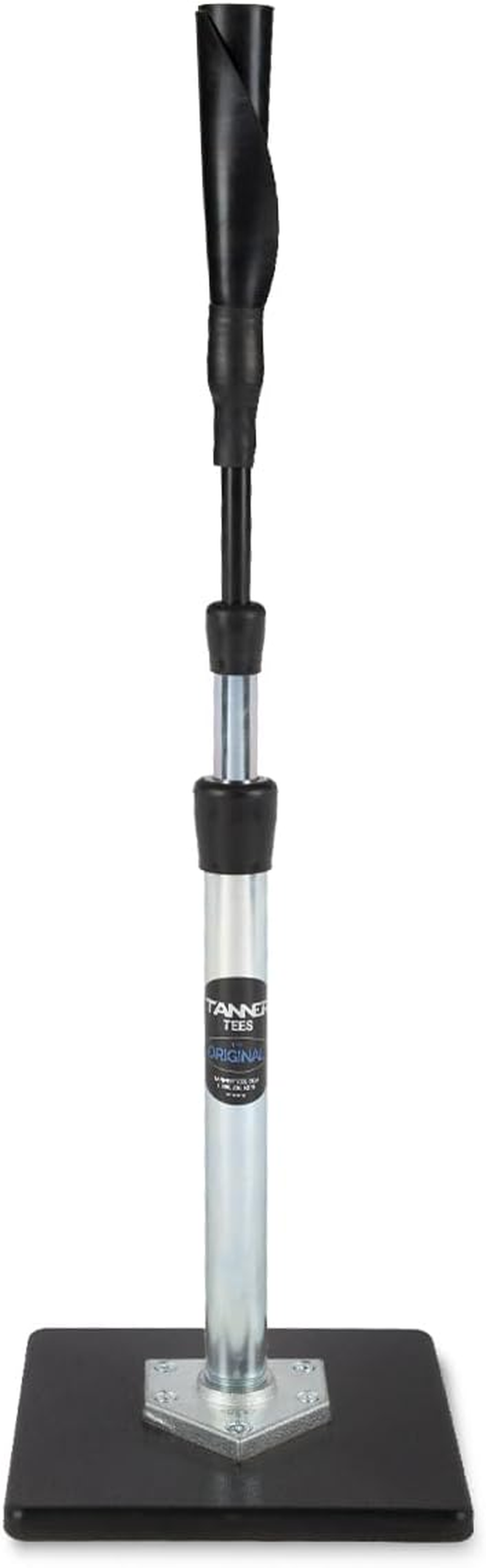 Tanner Tee the Original Batting Tee – Adjustable Pro Hitting Tee for Baseball & Softball, Steel Shaft, Composite Base, Hand-Rolled Rubber Top, 26