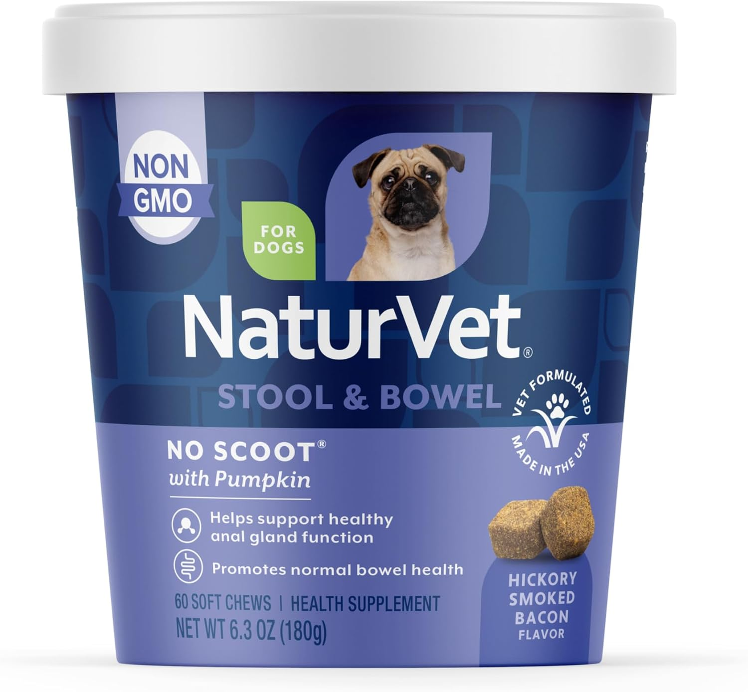 - No Scoot for Dogs - 60 Soft Chews - plus Pumpkin - Supports Healthy Gland & Bowel Function - Enhanced with Beet Pulp & Psyllium Husk