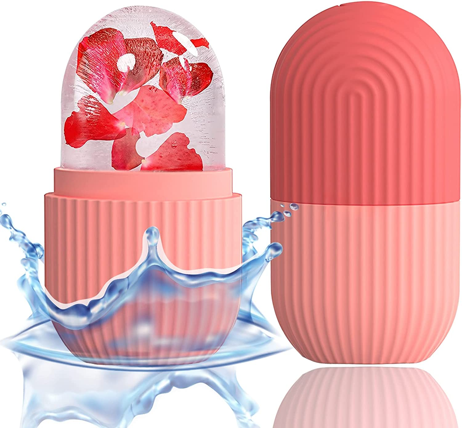Ice Roller Massager – Face & Eye De-Puffing, Pink