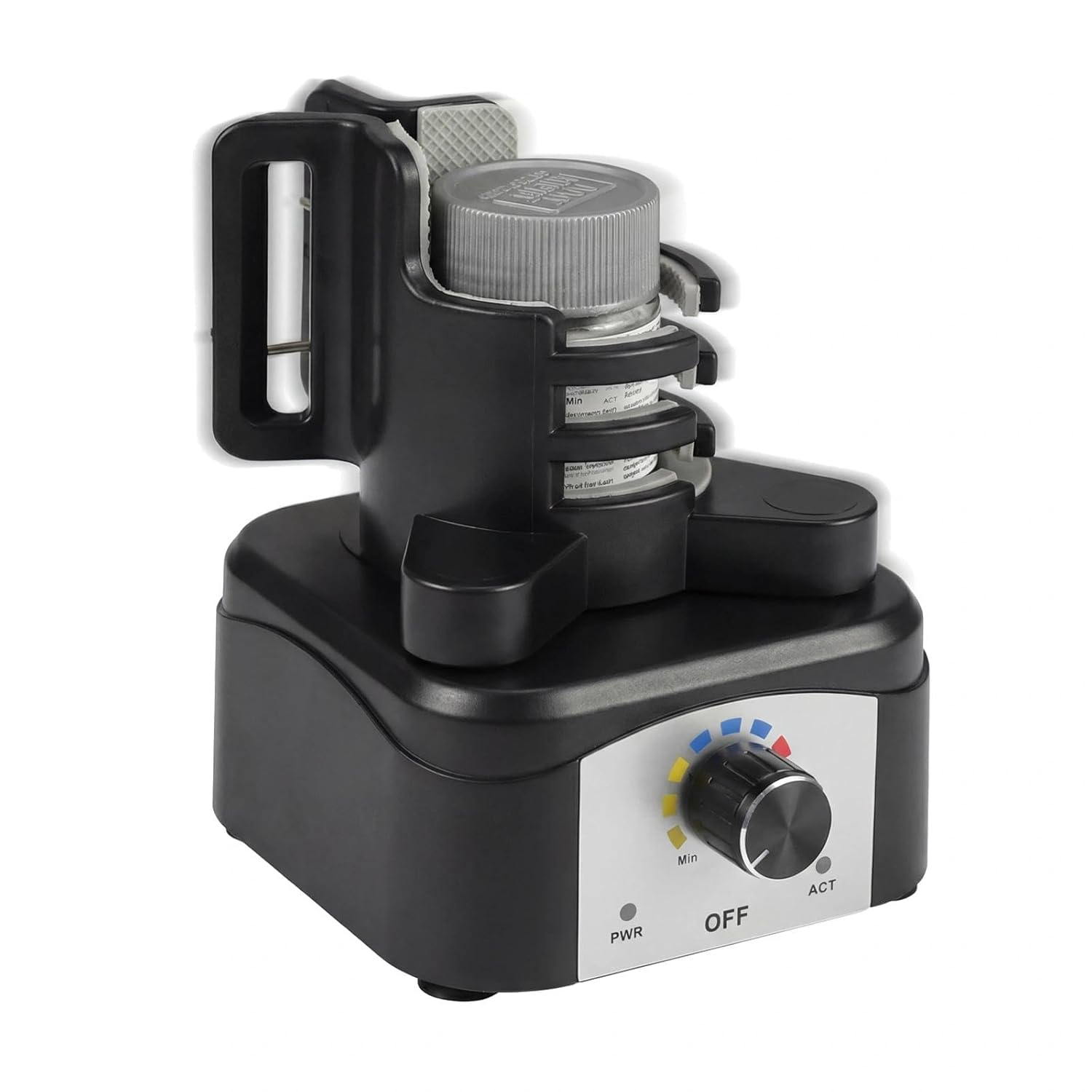 Vortex Mixer Shaker, 500-3200 RPM Adjustable Speed - Hands-Free Electric Paint Mixer for Hobby Model Paints, Tattoo Ink, Nail Polish & Lab Test Tubes - Includes Stable Holder